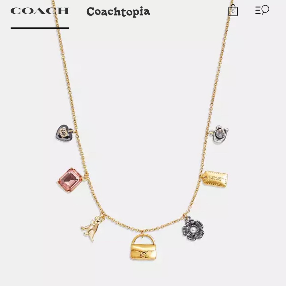 Coach Mini Handbag Charm Necklace